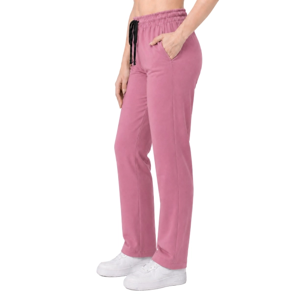 Spodnie medyczne proste klasyczne brudny róż casual premium roz. L
